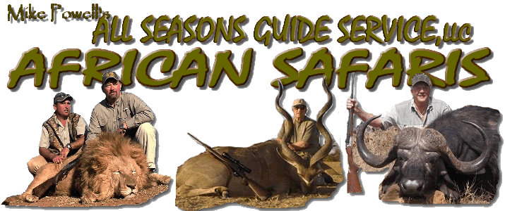 African Safari Big Game Hunting With All Seasons Guide Service